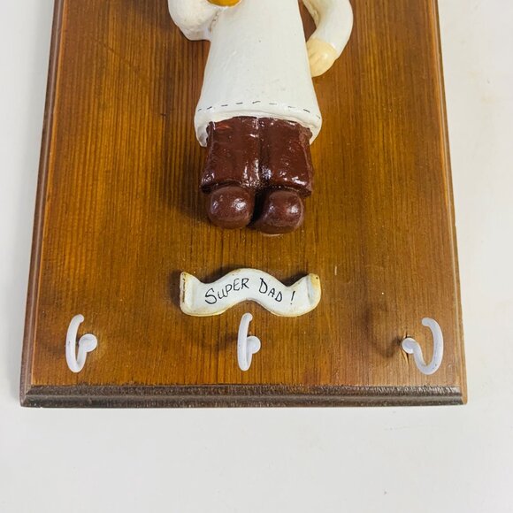 Super Dad Chef Kitchen Wall Decor Guy Key Utensil Towel Holder Kitschy Gift - Picture 9 of 14